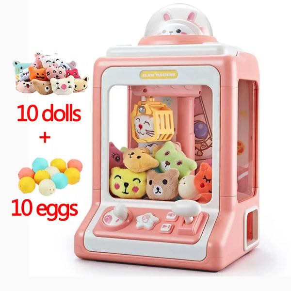 Mini Claw Machine Toy with Lights and Music for Kids