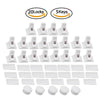 A set of magnetic child safety cabinet locks and keys, including 20 locks and 5 keys.