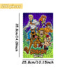 A jigsaw puzzle featuring characters from Scooby-Doo Mystery Inc. including Shaggy, Scooby-Doo, and a ghost hunter.