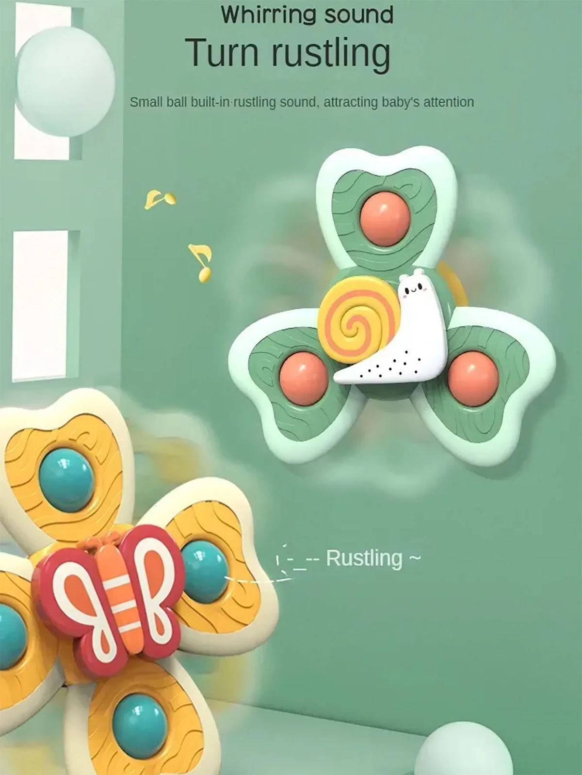 Insect-Themed Suction Cup Bath Toys for Toddlers