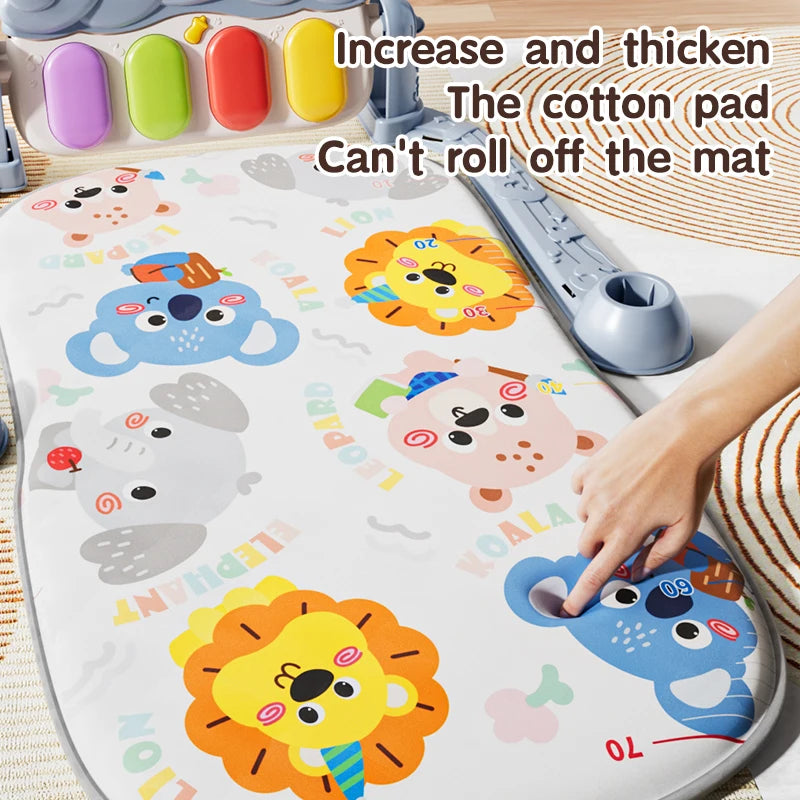 Interactive Baby Play Mat with Music, Lights & 5 Sensory Toys