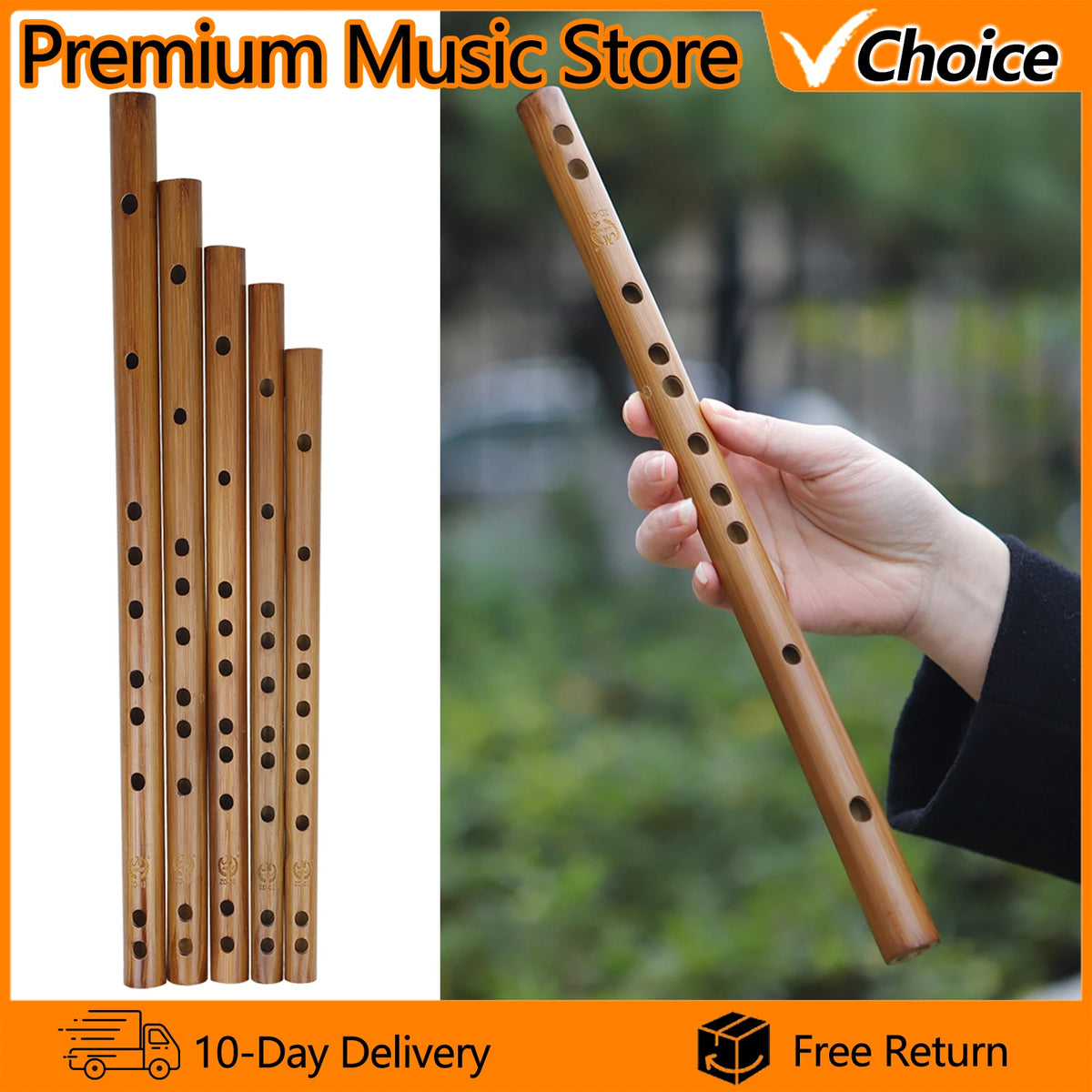 Professional Bamboo Dizi Flute – Traditional Chinese Wind Instrument