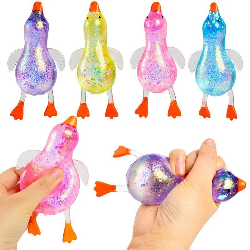 Glitter Squeeze Stress Relief Duck Toy