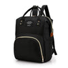 Canvas Baby Diaper Bag with Thermal Bottle Pockets & Hanging Design