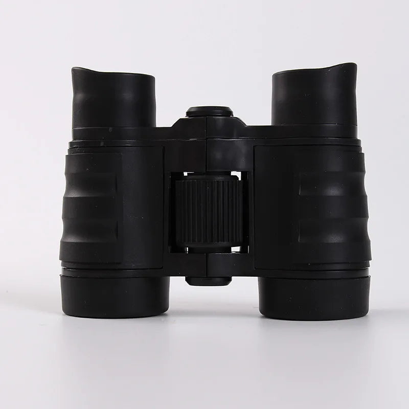 A pair of black binoculars designed for kids, suitable for birdwatching and outdoor adventures.