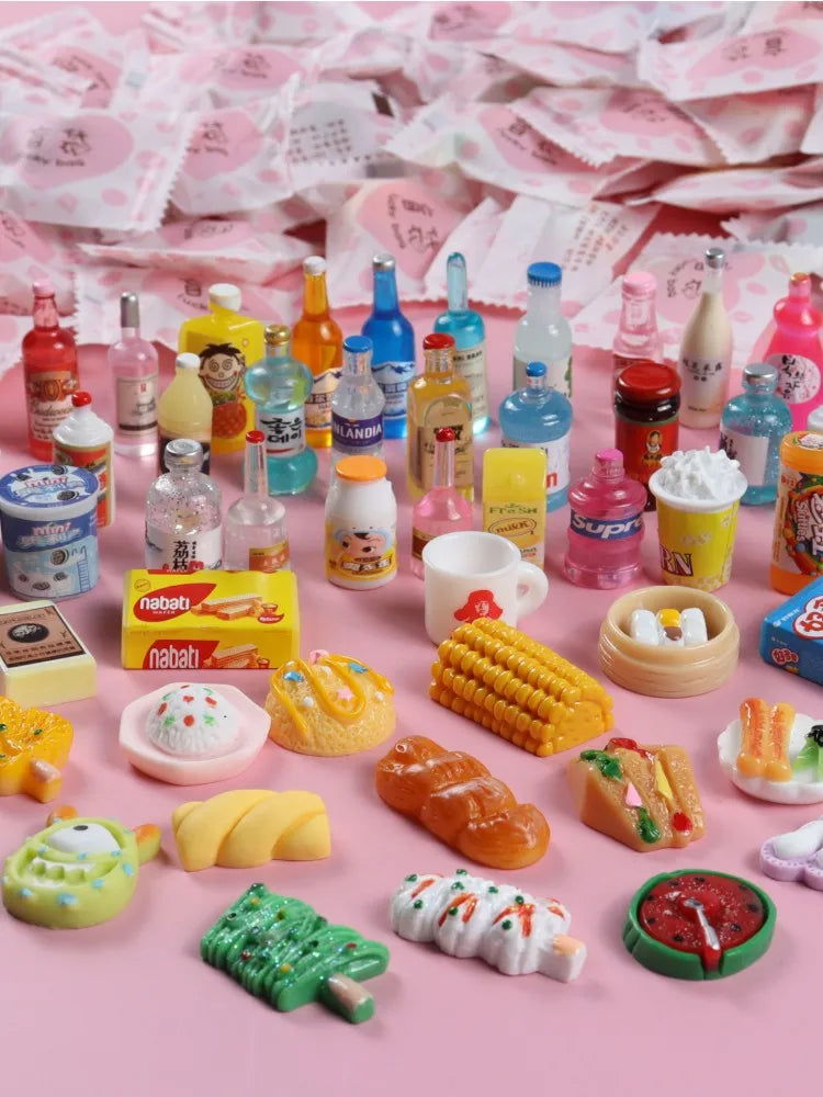Miniature Resin Drink Bottle Figurines for Dollhouses & Dioramas