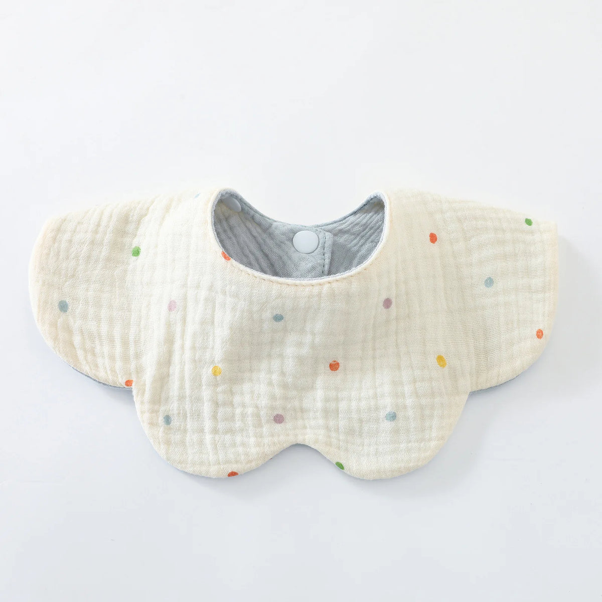 6-Layer Cotton Baby Bib with Reversible Design