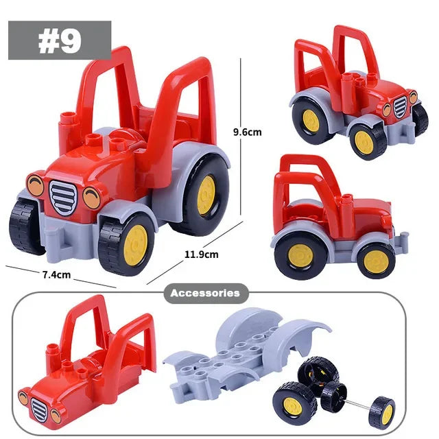 Large Building Blocks Traffic Series Vehicles Set