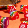 Seven-Layer Rainbow Polyhedral Dice Set for RPGs