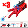 A set of superhero launcher wrist toys featuring suction cup darts and accessories.