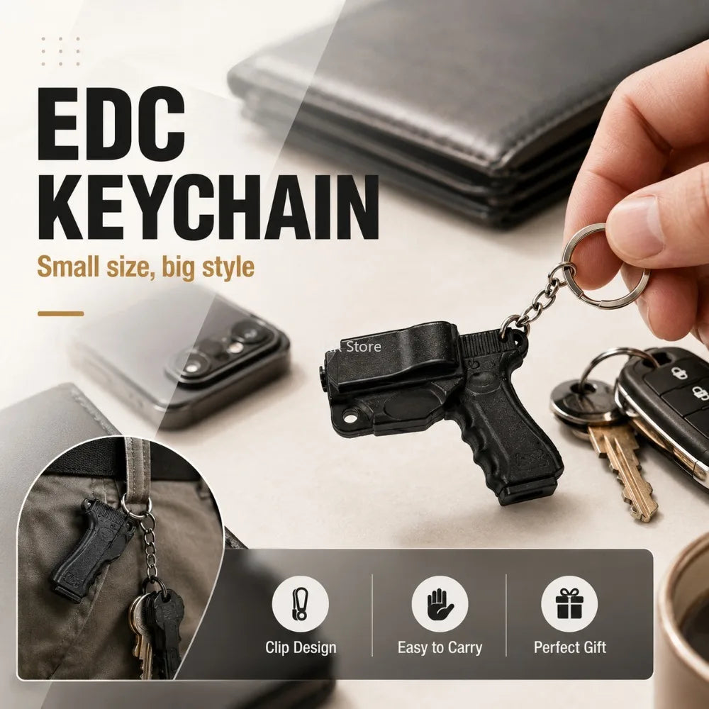 Mini Pistol Keychain – Eco-Friendly Party Favor