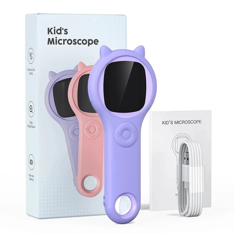 Portable Handheld Microscope for Kids – 500x Magnification, Educational Science Toy