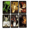 A collection of ten cards from a Universal Monsters Tarot deck featuring figures like The Fool, The Magician, The Empress, an