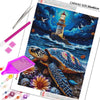 Sea Turtle Lighthouse Diamond Painting Kit