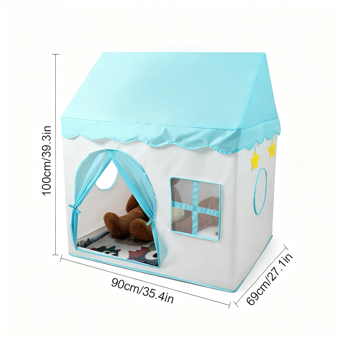 Pink Floral Castle Playhouse Tent for Kids