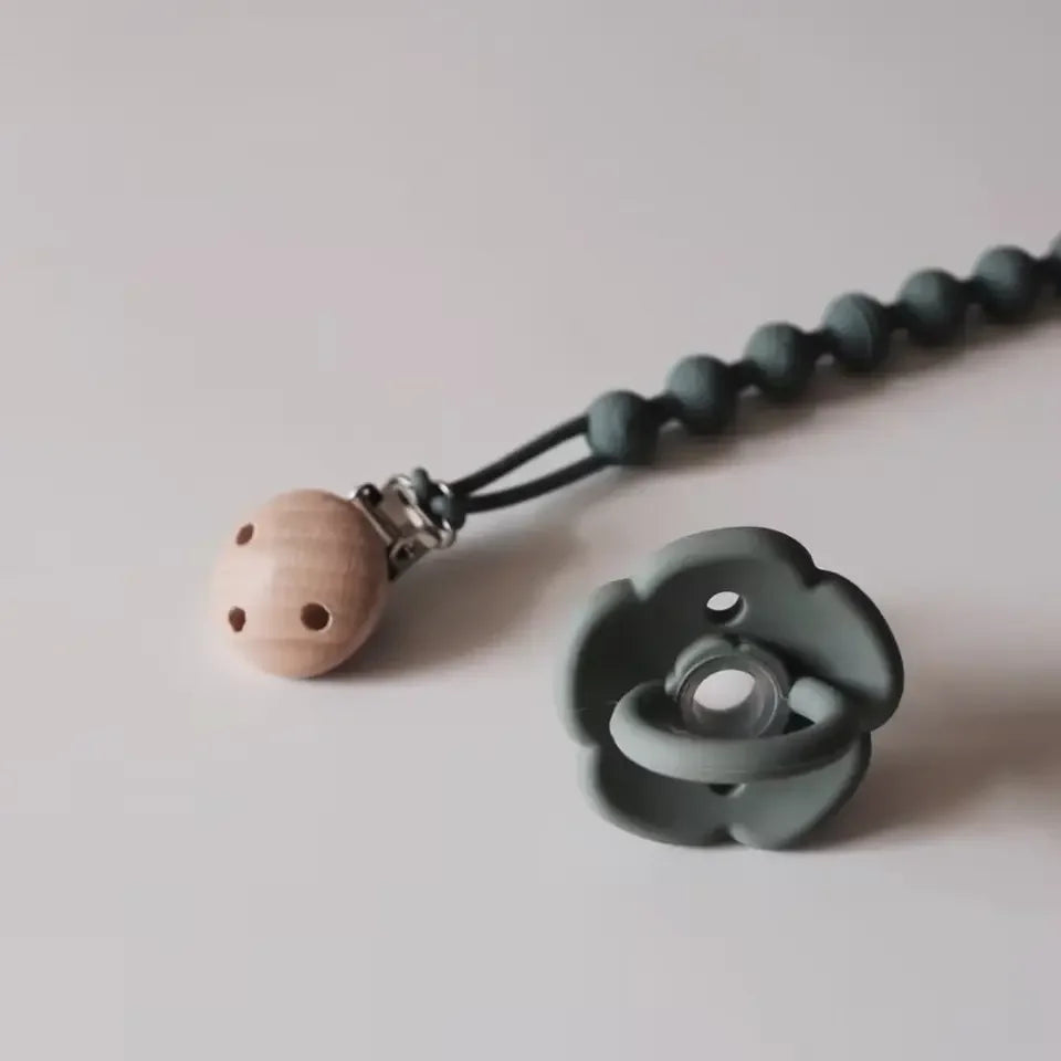 Silicone Baby Pacifier Clip with Teether