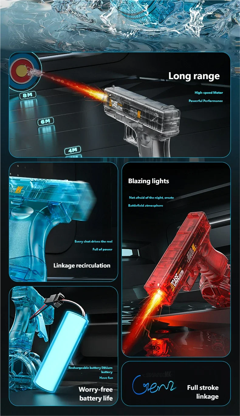 Automatic Electric Water Gun for Outdoor Fun