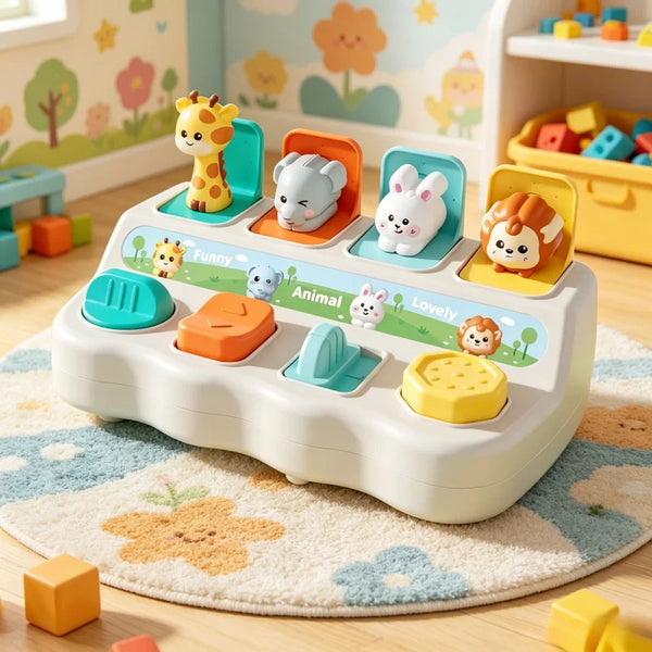 Montessori Pop-Up Animal Toy & Learning Box Set