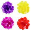 A set of 50 colorful plastic bingo chips in purple, yellow, and pink colors.