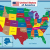 A colorful map of the United States highlighting its states and geographical regions.