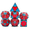 Steampunk Metal Dice Set - 7-Piece Polyhedral RPG Dice