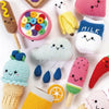 A collection of crocheted plastic safety eyes with washers for amigurumi and stuffed animals in various colors.