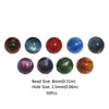 A set of 50 vibrant tiger eye resin beads in various colors and shades for jewelry making