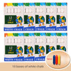 Ten boxes of white chalk for coloring and art supplies