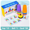 Montessori Stacking Cup Game with Color Cards