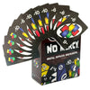 A box of No Mercy card game showing several cards with plus values and a title on the front.