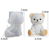 3D Smiling Teddy Bear Silicone Mold for Candle, Soap & Resin Crafts