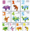 Number Dinosaur Robot Transformers Toy Set