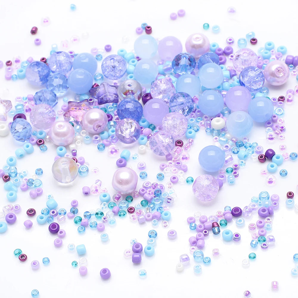 Mixed Color Czech Glass Seed Beads for Jewelry Making – Round Spacer Beads Assortment