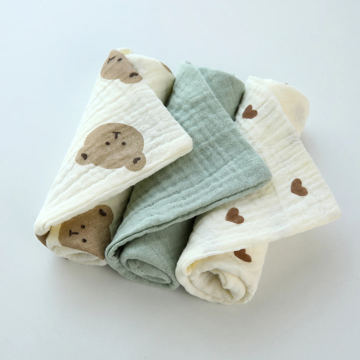 Soft and Absorbent Gauze Baby Burp Cloths (3-Pack)