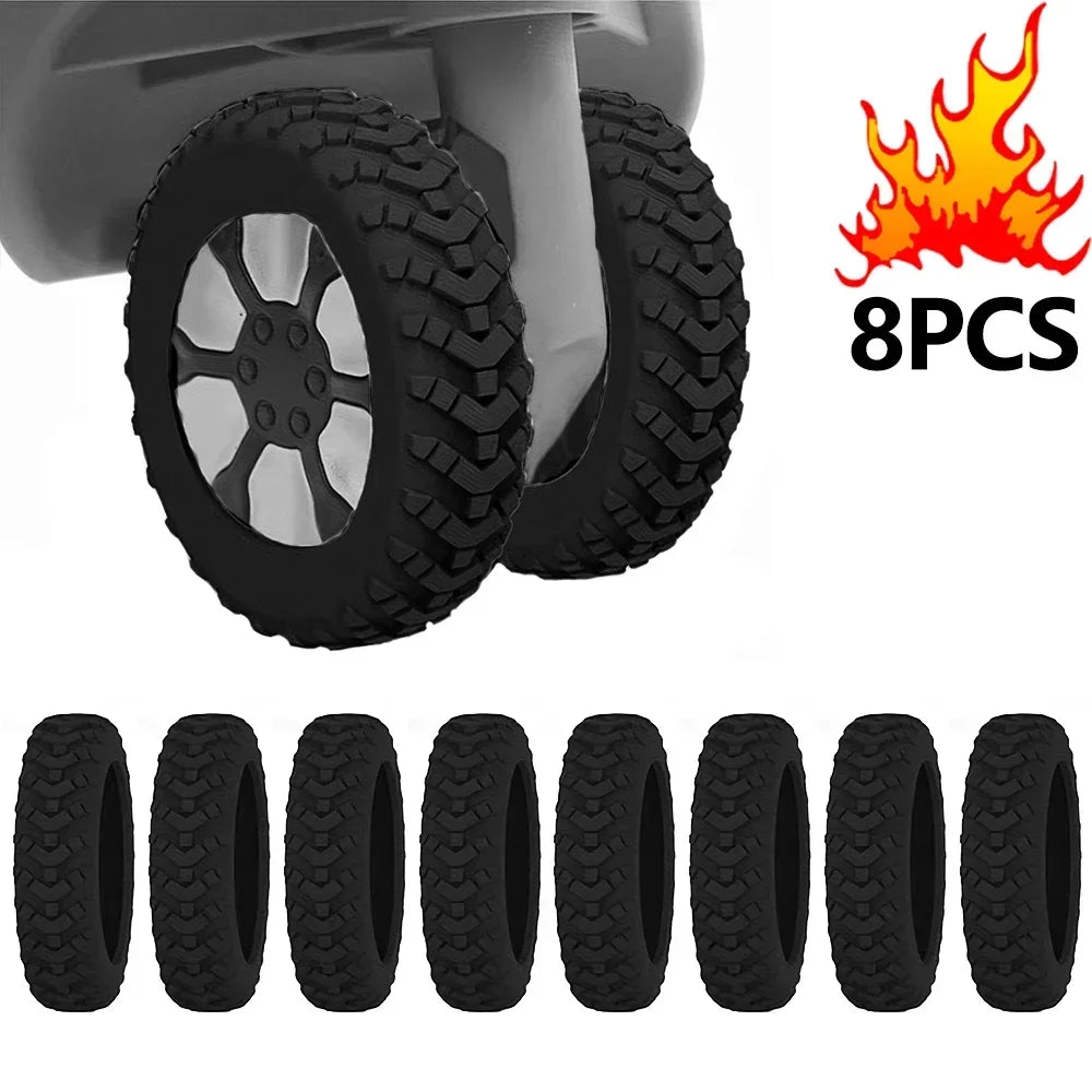Silicone Luggage Wheel Protector Covers – Set of 8
