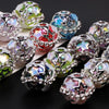 A collection of iridescent silver star rhinestone acrylic beads for jewelry making