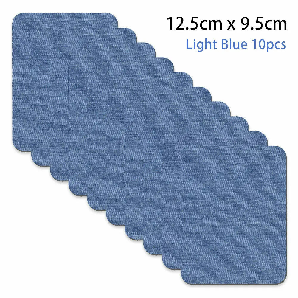 Iron-On Denim Patches for Jeans Repair & DIY Crafts