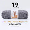 Luxurious Alpaca Wool Blend Yarn — 500g Thick Knitting Yarn