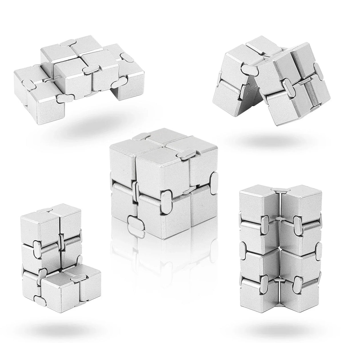 Infinity Cube Fidget Toy – Durable Metal & Plastic Stress Reliever