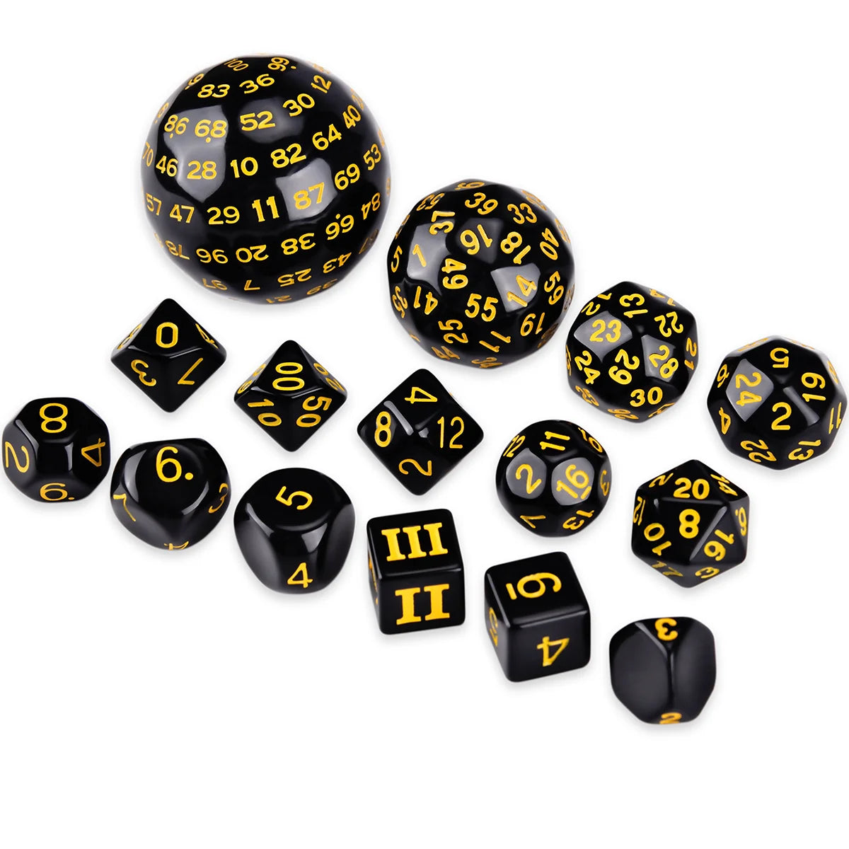 Complete Polyhedral Dice Set for RPG and Tabletop Games