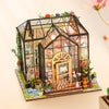DIY Miniature Wooden Dollhouse Kit with LED Lights and Furniture