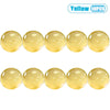 A set of ten yellow silicone squishy stress relief balls.