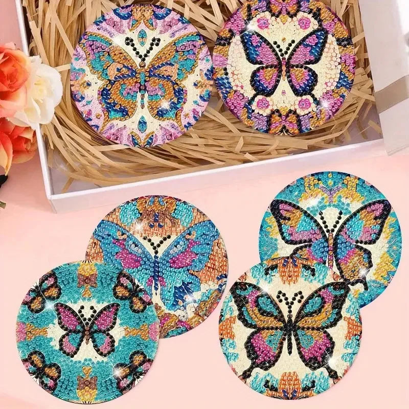 Ocean Series Diamond Art Coaster Kit with Stand – DIY Craft Set for Adults & Beginners