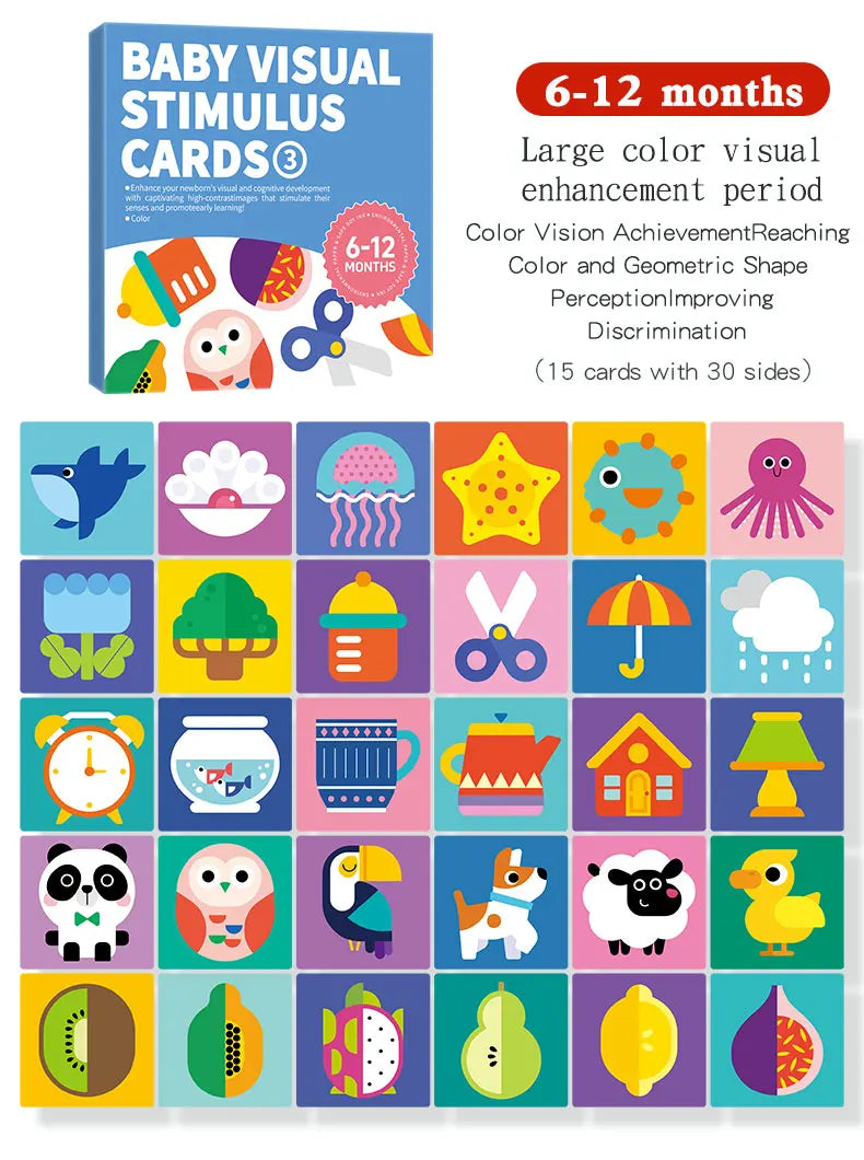 Montessori High-Contrast Visual Stimulation Cards for Babies