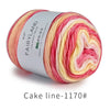 Spool of Fairyyland gradient rainbow cotton-wool yarn for knitting and crochet