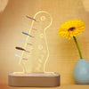 Guitar Pick Display Stand with LED Light and Wood Base