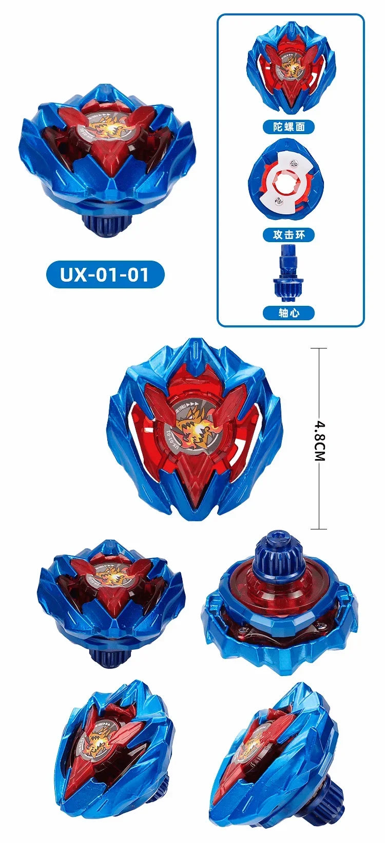 Metal Spinning Top Battle Toy with Launcher