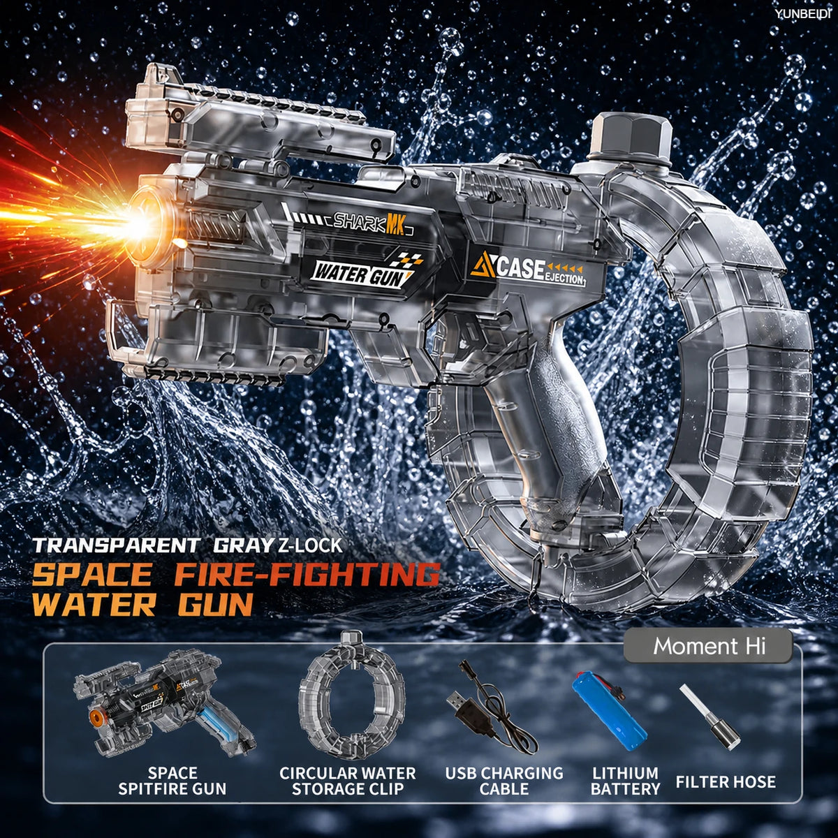 Automatic Electric Water Gun with LED Lights