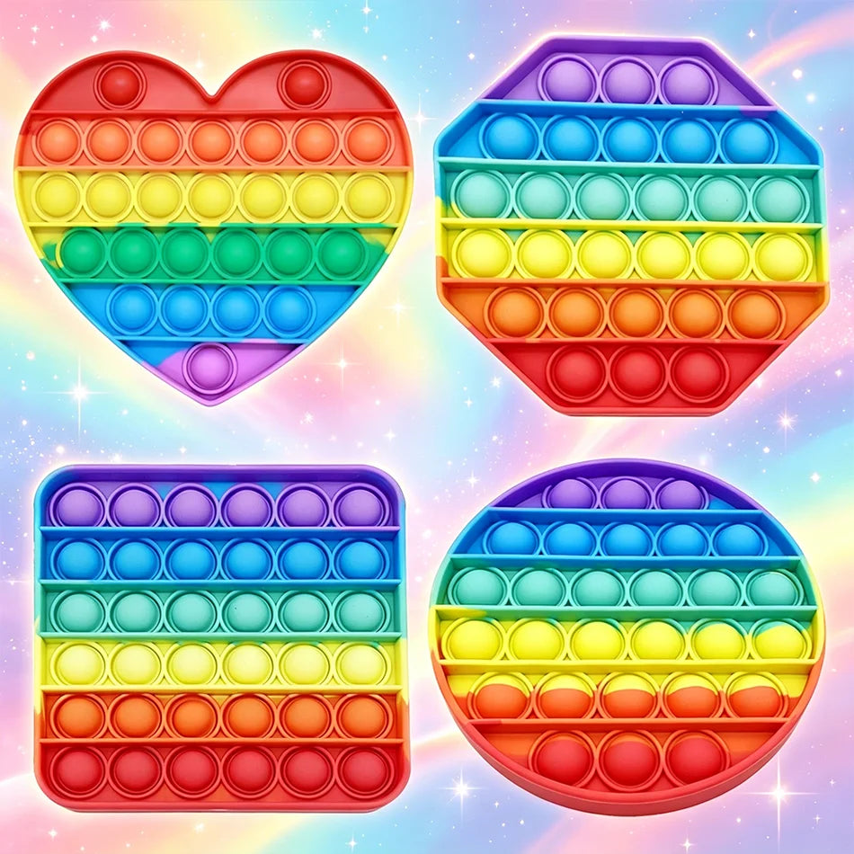 Rainbow Pop Sensory Fidget Toy for Stress Relief