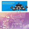 Foldable Silicone Electronic Drum Pad with Drumsticks and Sustain Pedals